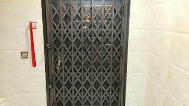 درب آکاردئونی آپارتمان در اهواز