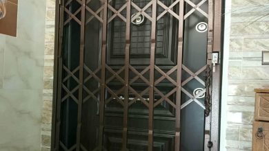 درب آکاردئونی آپارتمان در تبریز
