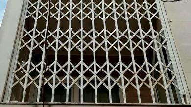 درب آکاردئونی آپارتمان در مریوان