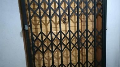 درب آکاردئونی آپارتمان در اردبیل