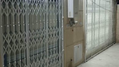 درب آکاردئونی آپارتمان در کرج