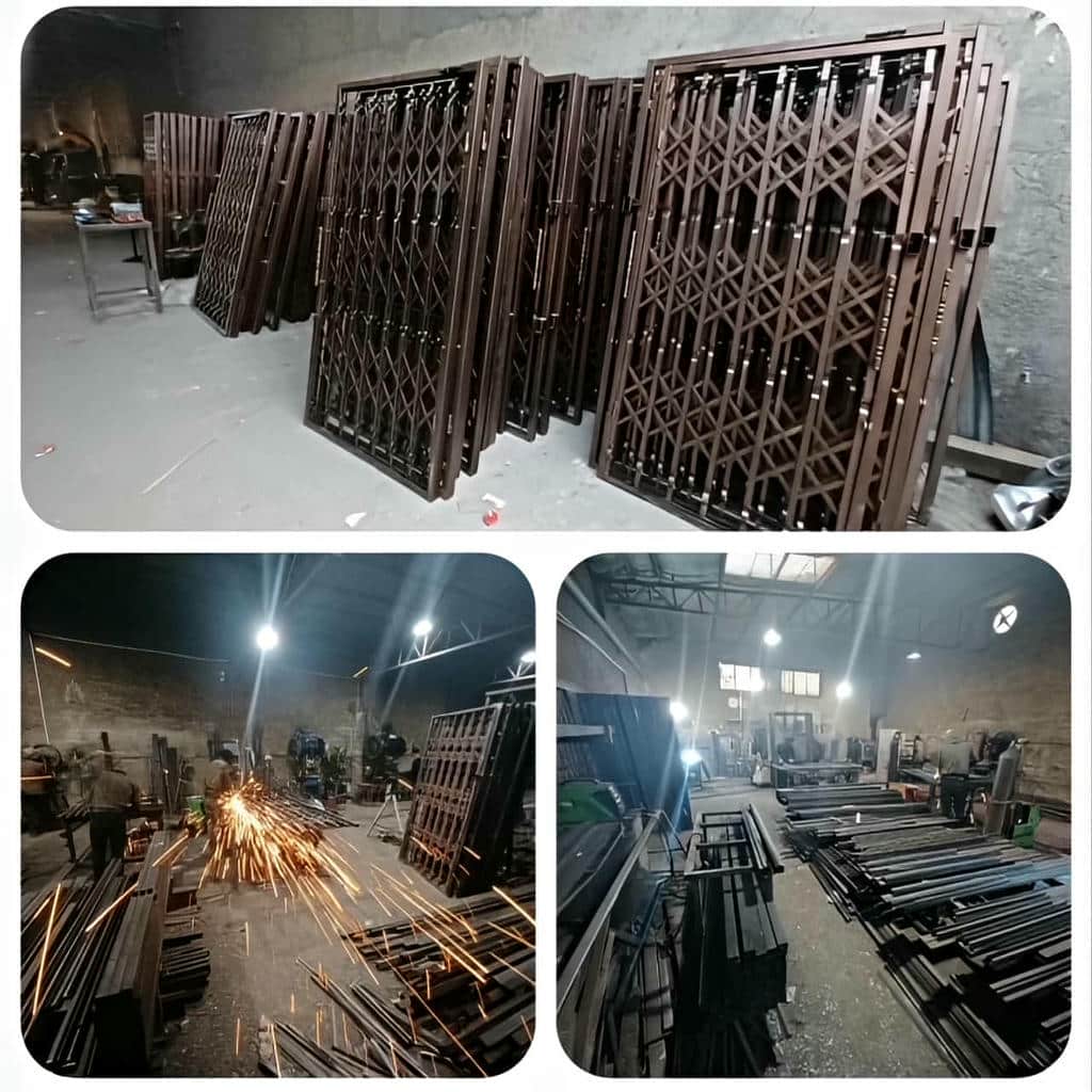 درب آکاردئونی آپارتمان در اصفهان