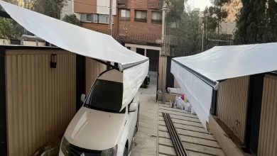 سایبان برقی ضد آب در پردیس