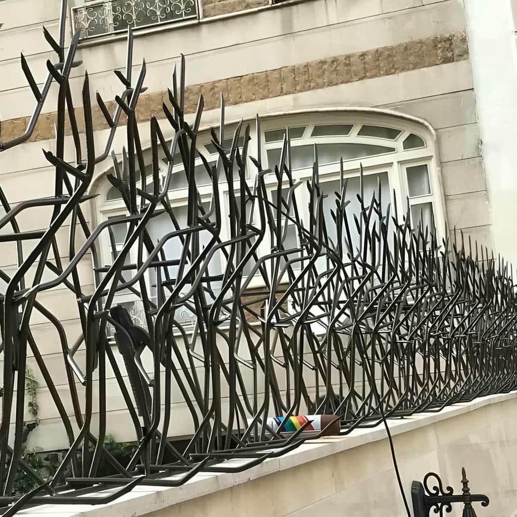 نصب حفاظ شاخ گوزنی حفاظ دیوار ساختمان در شیراز