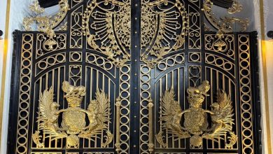 درب حیاط ویلا در قشم