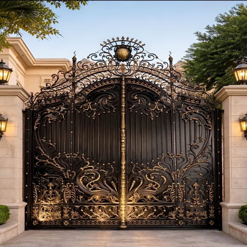 نصب درب حیاط ویلا مدرن در کرمان نصب درب حیاط ویلا مدرن در کرمان