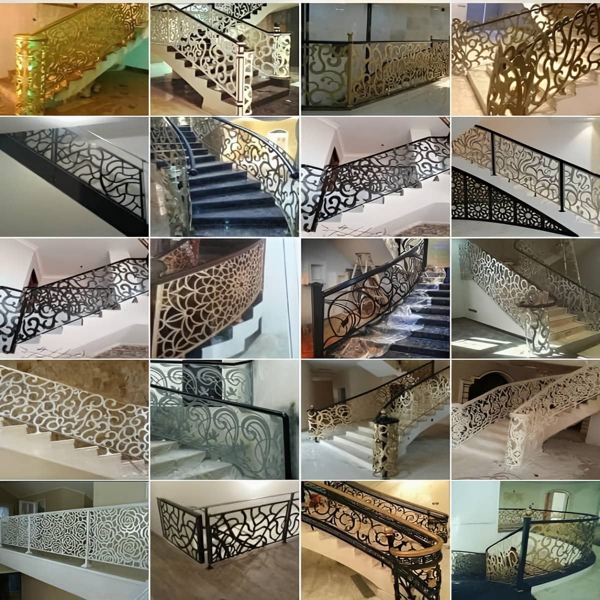 نرده سی ان سی مدرن مینیمال با طرح هندسی ساده نرده سی ان سی مدرن مینیمال