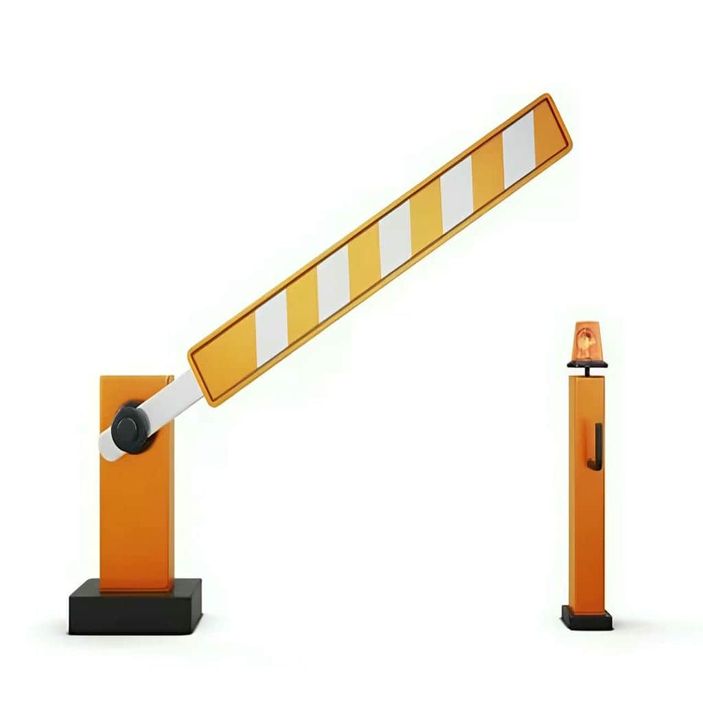 نصب راهبند بازویی LED دار شبانه روی فونداسیون تراز