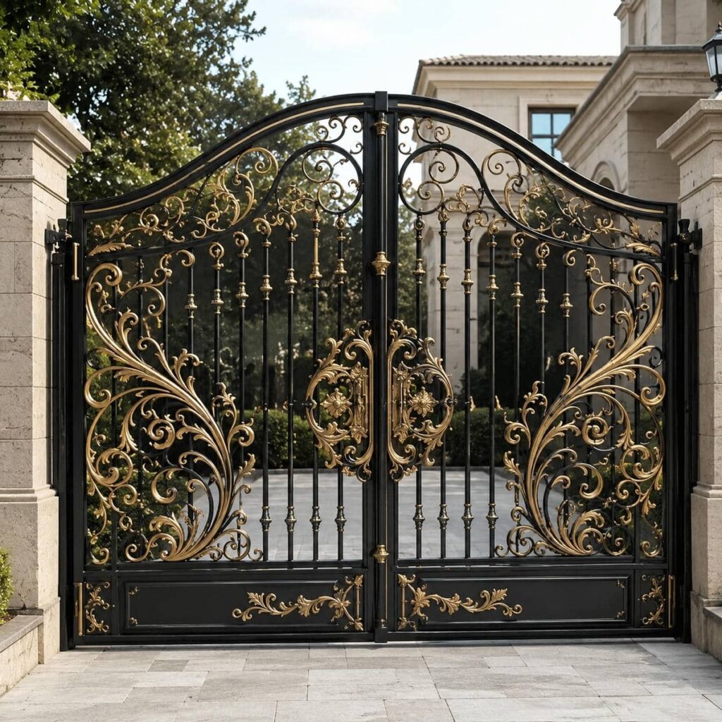 تولید درب حیاط بزرگ پارکینگ با پروفیل مناسب