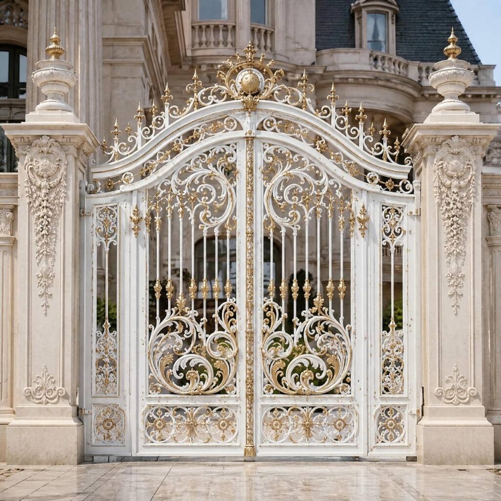 تولید درب فرفورژه نمای رومی با پوشش ضدخوردگی