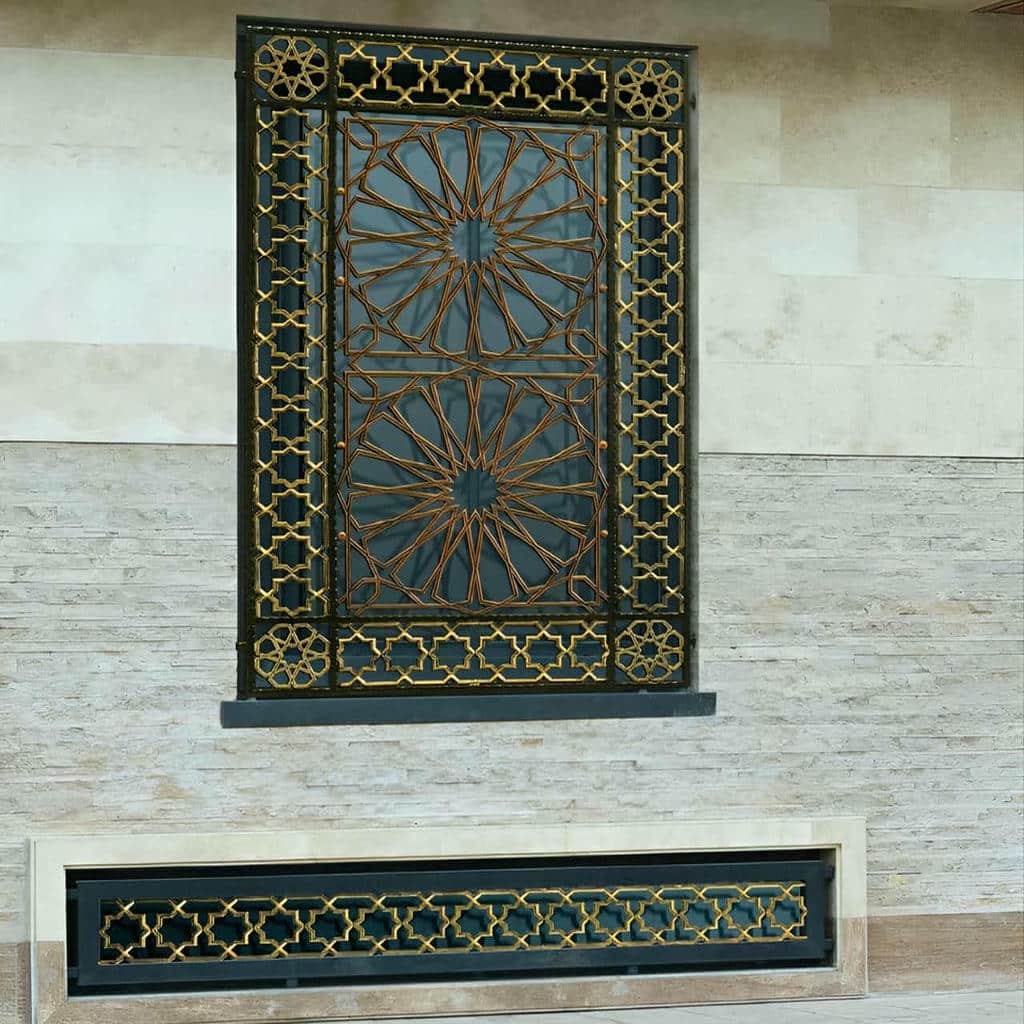 حفاظ پنجره شیک قاب دار طرح هندسی