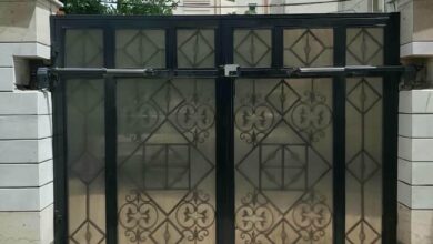 12 مدل جک بازویی درب پارکینگ دو لنگه