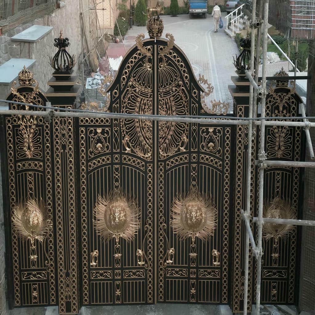 ساخت درب ویلایی ترموود نما چوب با کلاف فولادی