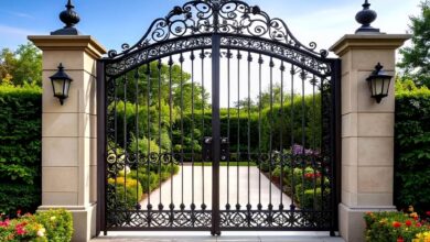 10 طرح درب پارکینگ برش لیزری طرح هندسی