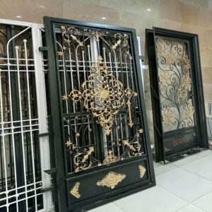 12 طرح درب آهنی باغ ماشین رو
