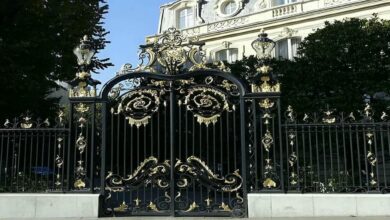 11 نمونه درب ورودی ساختمان آهنی دو لنگه