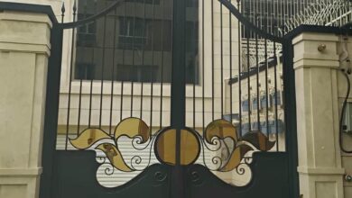 12 مدل درب پارکینگ آهنی ریلی