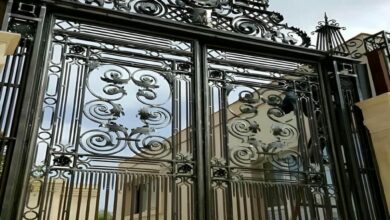 11 طرح درب حیاط کشویی ریل زمینی