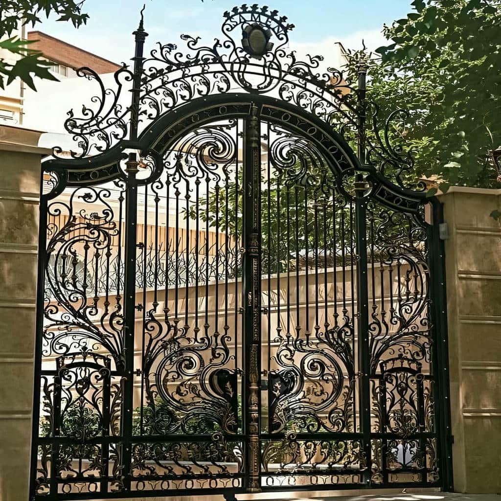 مدل قوسی درب کتیبه دار با اتصال مقاوم