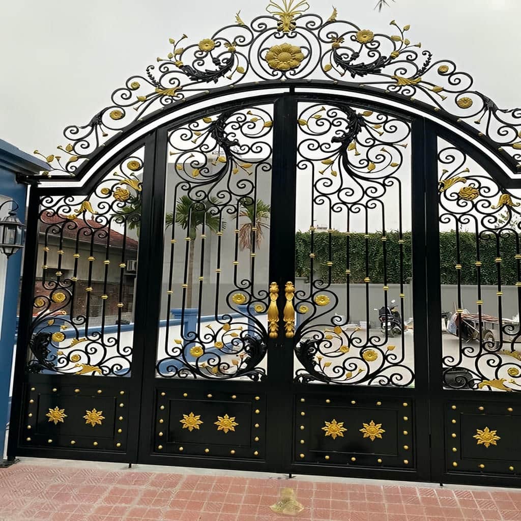 خرید درب باغ آهنی قوسی با شاسی تقویتی