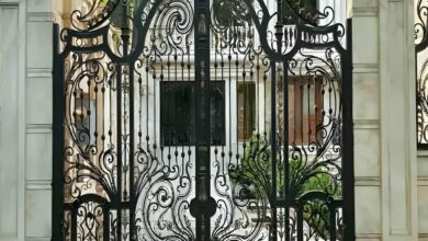 6 طرح درب حیاط نمای آجری