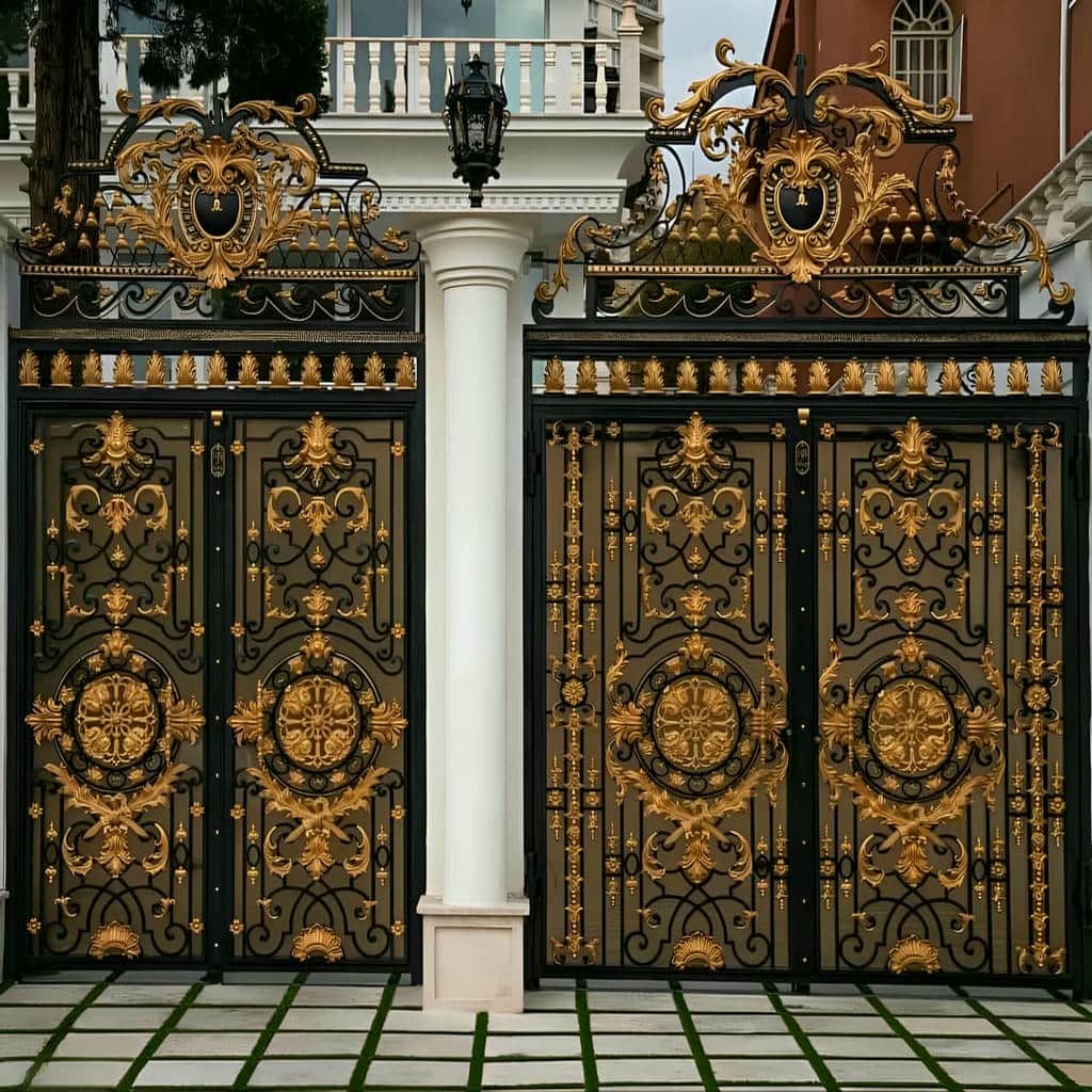 خرید درب حیاط برش لیزری هندسی سفارشی