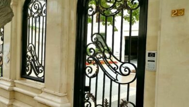6 طرح درب پارکینگ آهنی ساده قاب دار