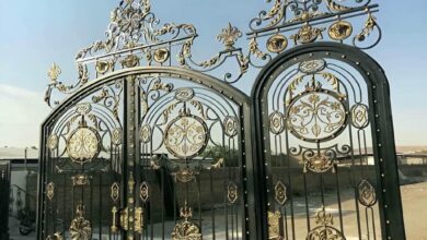 6 طرح درب آهنی برش لیزری ورودی