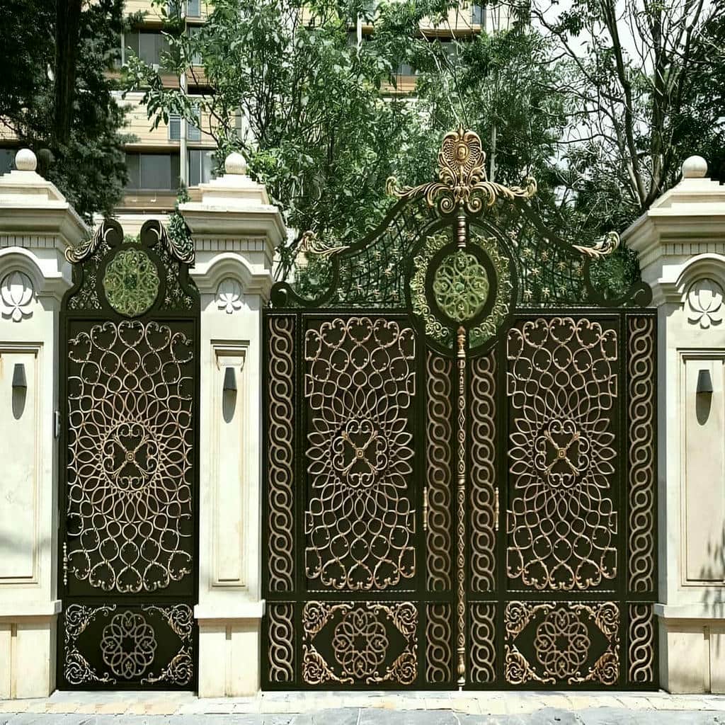 تولید درب پارکینگ عریض دو لنگه و ریلی