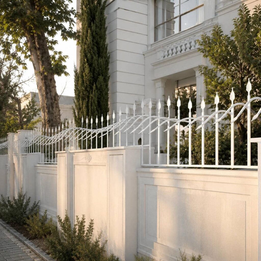 نصب حفاظ سیم خاردار ترکیبی روی زیرسازی مقاوم