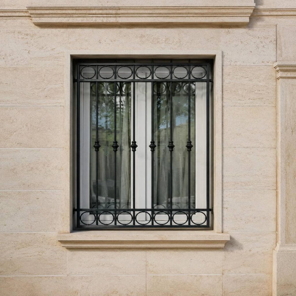 اجرای حفاظ پنجره جای گلدان دار روی شاسی