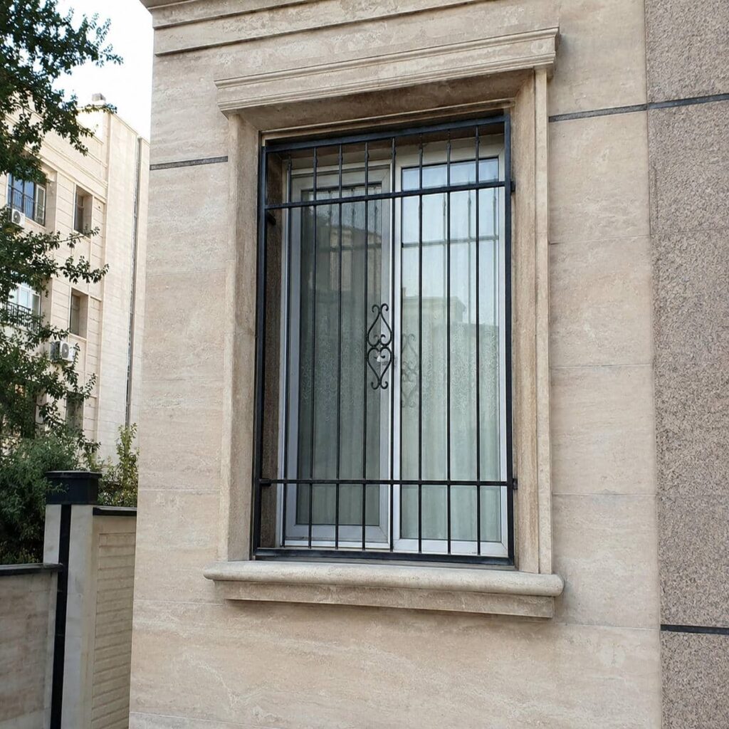 حفاظ پنجره رنگی کوره ای مدل مشکی مات