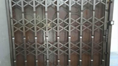 11 طرح درب آکاردئونی چهار گل لوزی