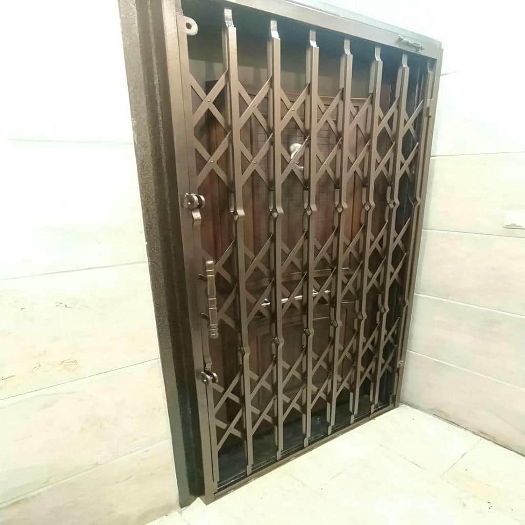 حفاظ ضربدری آکاردئونی با پوشش رنگ مقاوم حفاظ ضربدری آکاردئونی با پوشش رنگ مقاوم