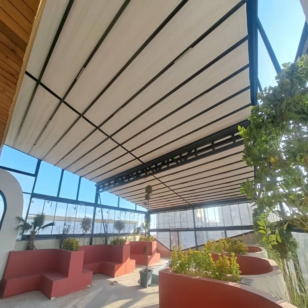 سایبان برقی پارچه ای سایبان برقی پارچه ای