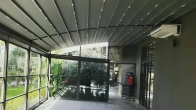 چادر برقی نمای مدرن