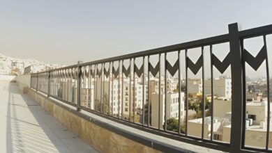 نرده بالکن ویلایی نمای مدرن