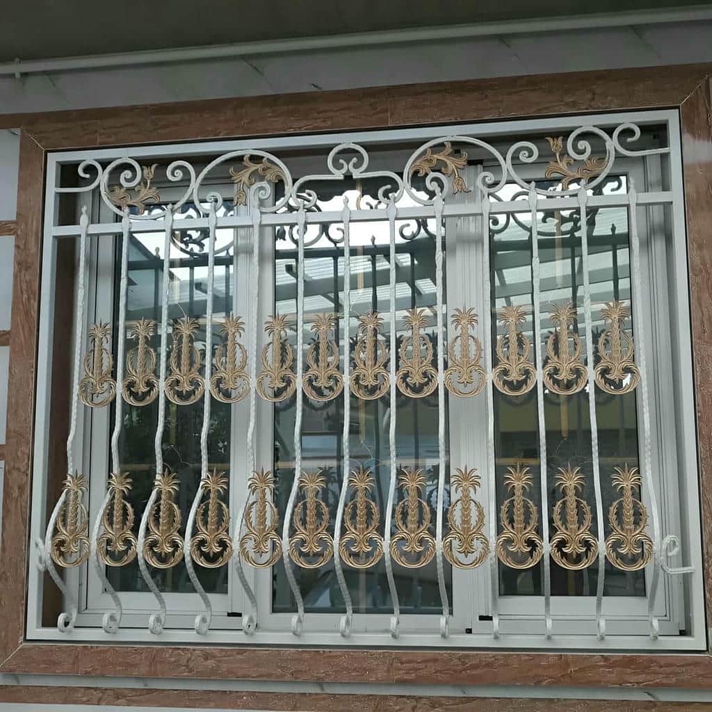 نرده پنجره فرفورژه دوجداره نرده پنجره فرفورژه دوجداره