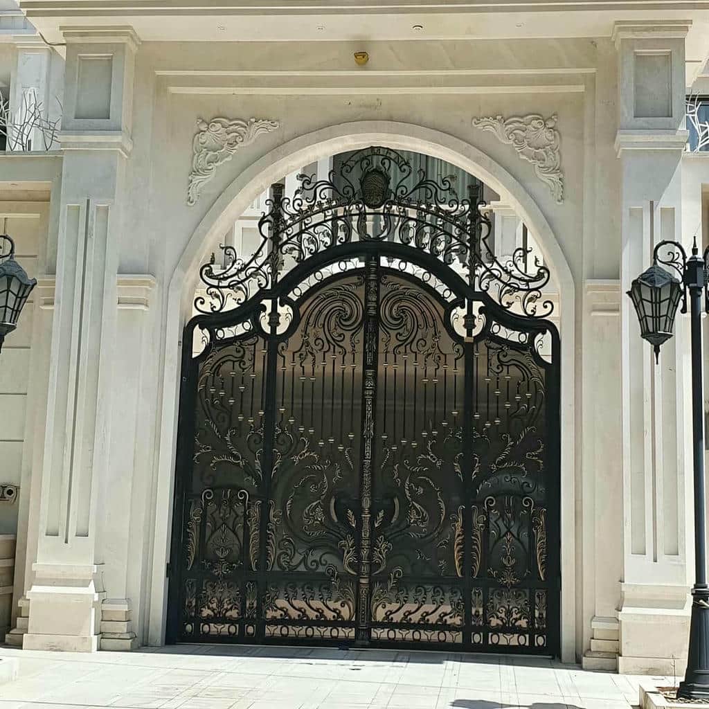 درب فلزی حیاط ستون دار اقتصادی