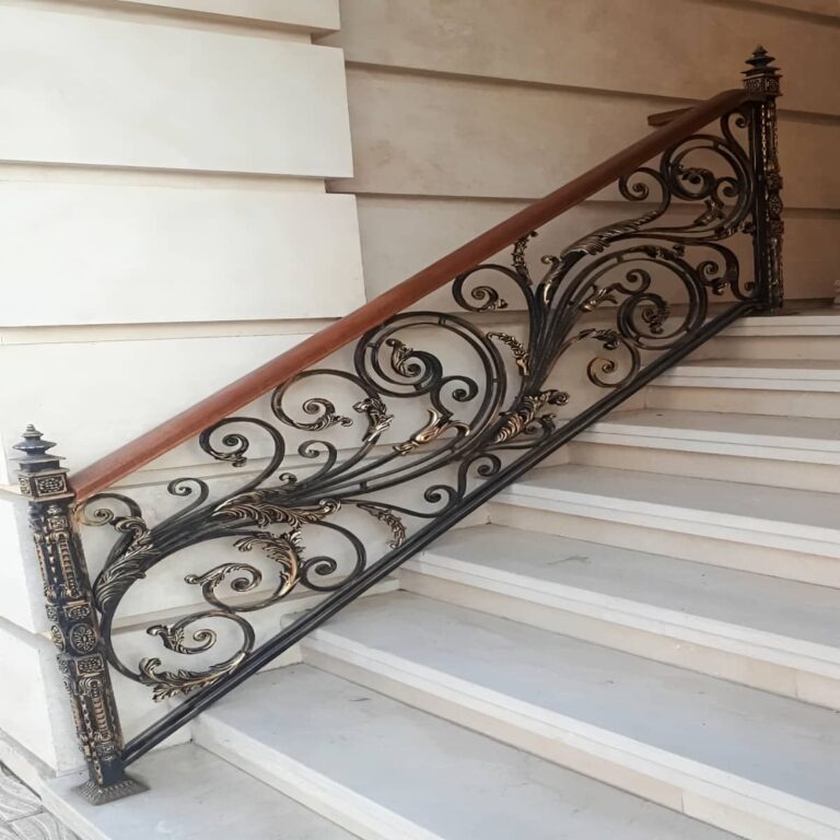 نرده فرفورژه راه پله فلزی