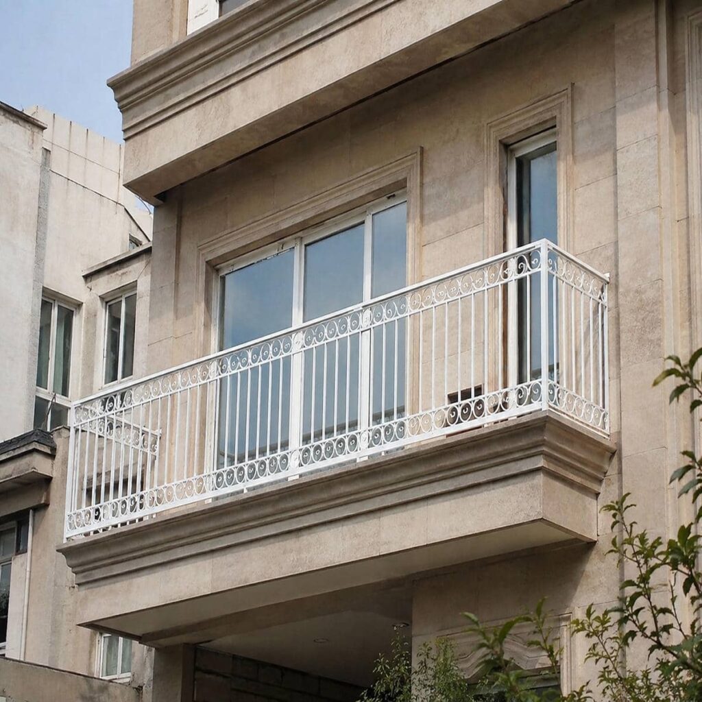 نرده چوبی راه پله کلاسیک
