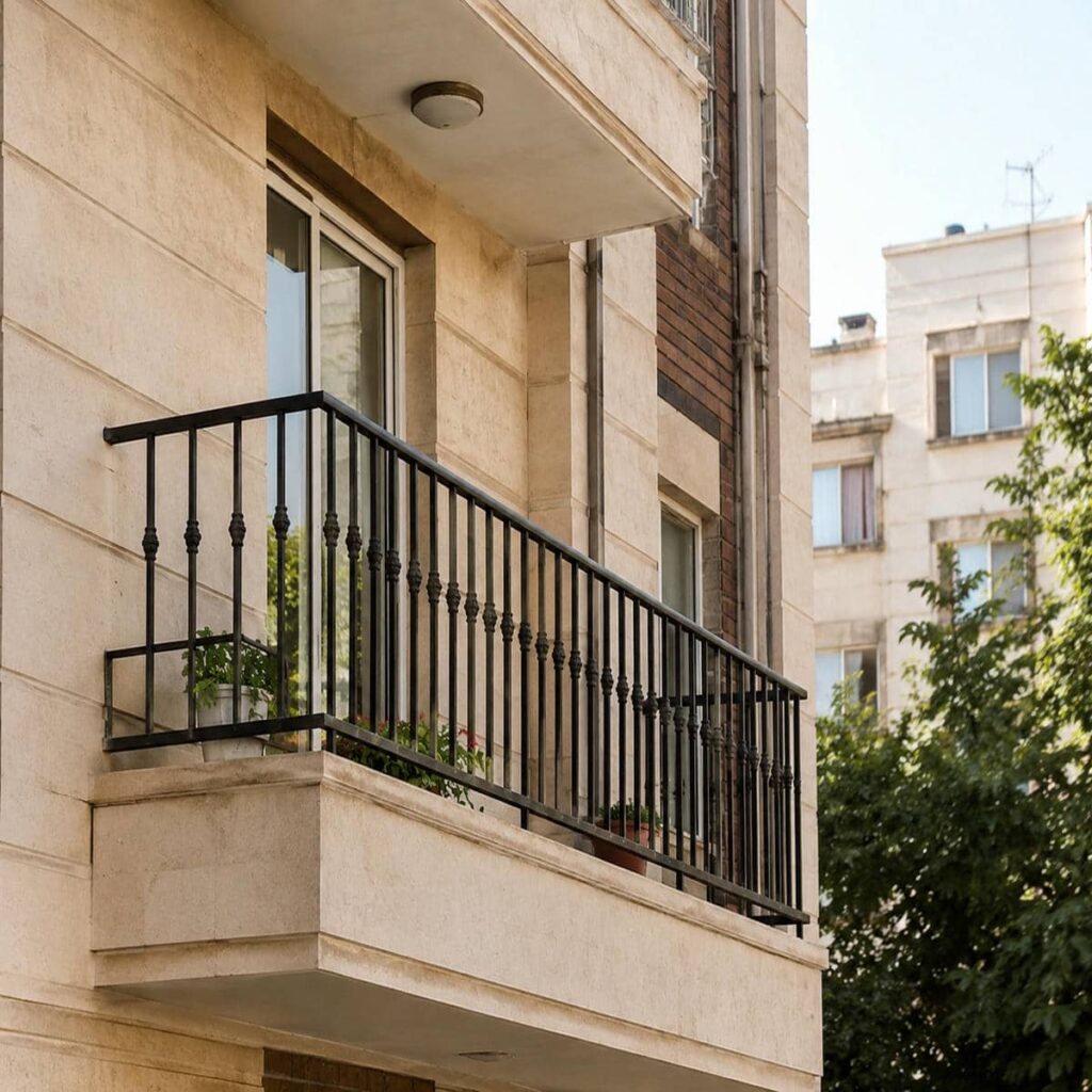 نرده راه پله فلزی مدرن