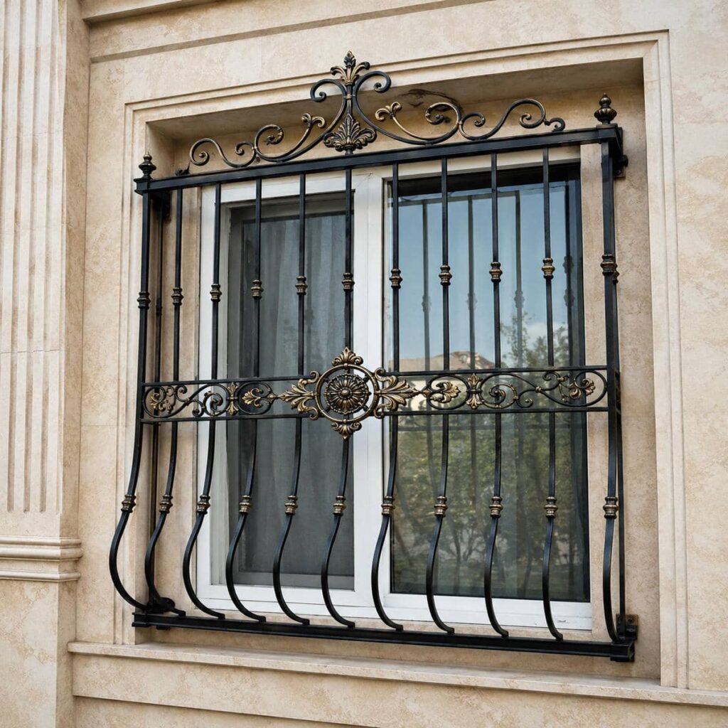 حفاظ پنجره فرفورژه نمای بزرگ