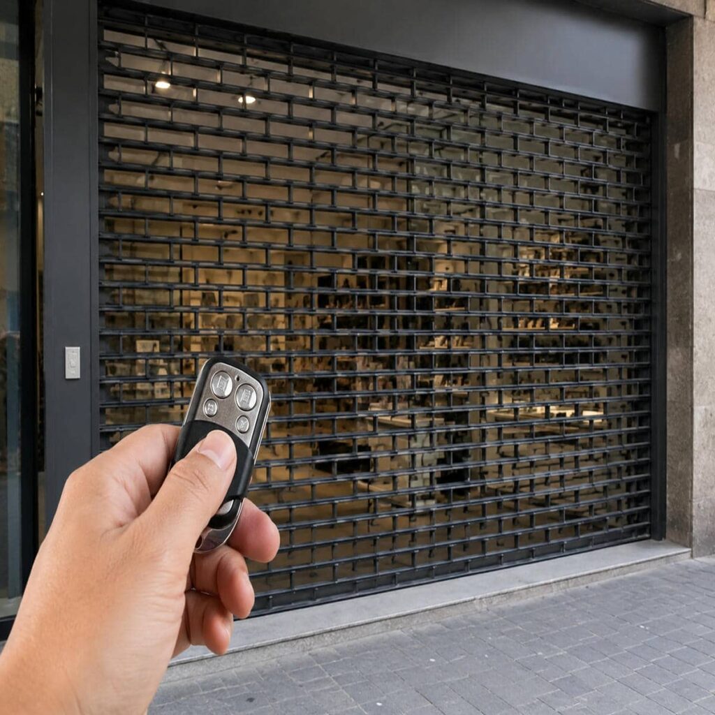 ریل جانبی همرنگ نما کنار ستون بتنی روشن