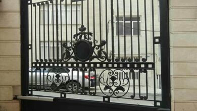جک درب پارکینگ روی لنگه بلند فلزی رشت