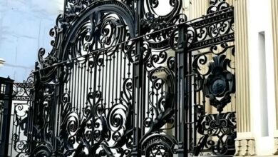 درب حیاط مشکی استان آذربایجان غربی کنار رمپ آپارتمان