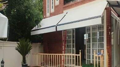 سایبان برقی کرم بالای تراس آپارتمان استان آذربایجان غربی